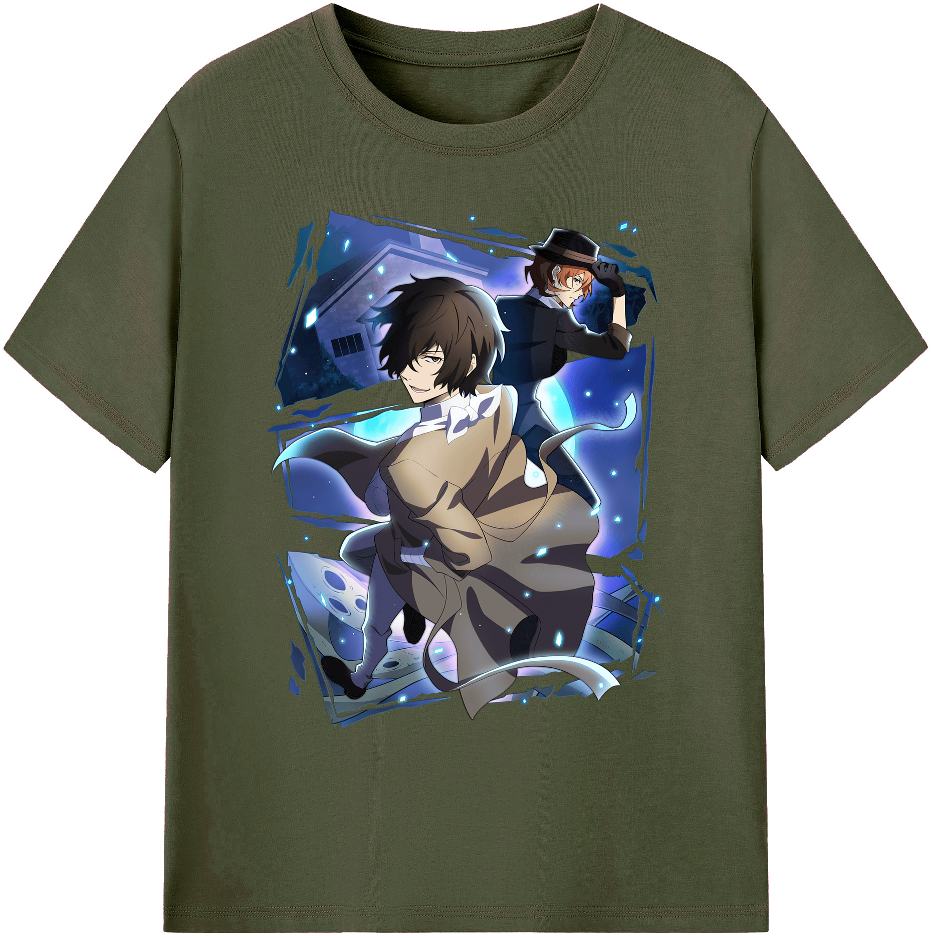 （画像用） 文豪ストレイドッグス Bungo Stray Dogs 綿100％ メンズ半袖Tシャツ｜肌触りやわらか＆通気性
